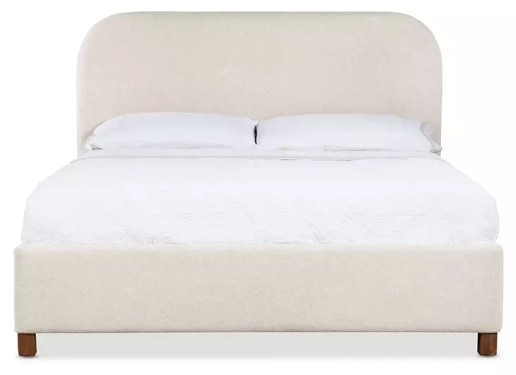 Commerce and Market Beige Upholstered California King Panel Bed