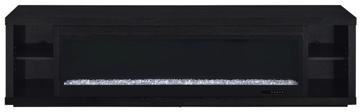 Deiter Black 79" TV Stand with Fireplace