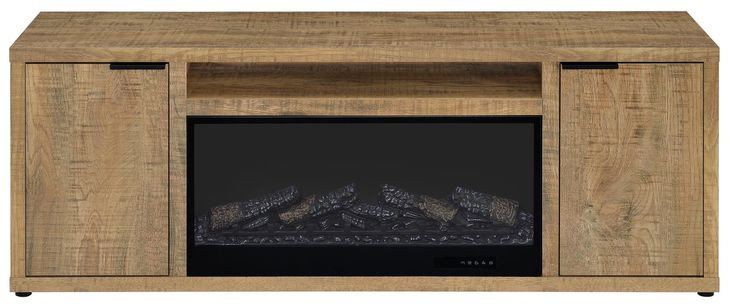 Fuller Mango 60" TV Stand with 2 Doors and Fireplace