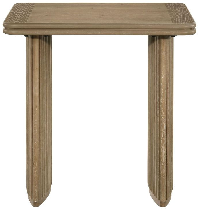 Adina Distressed Light Brown Square End Table