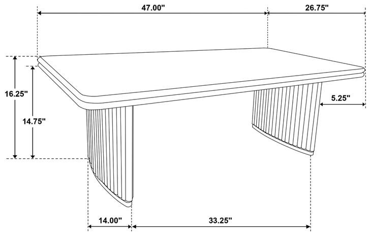 Adina Distressed Light Brown Rectangular Cocktail Table