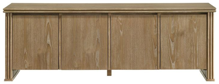 Adina Distressed Light Brown 70" TV Stand with 4 Doors