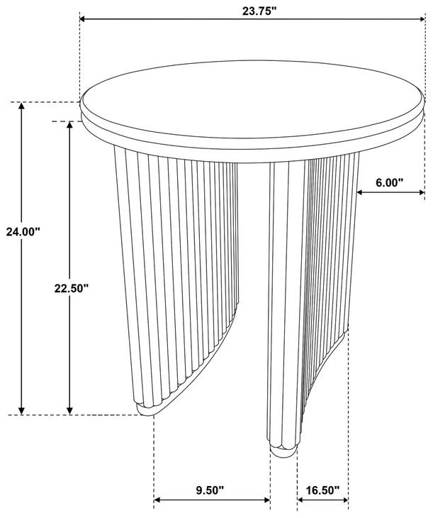 Adina Distressed Light Brown Round End Table