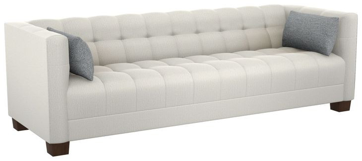 Emilia Ivory 98" Sofa with Pillows