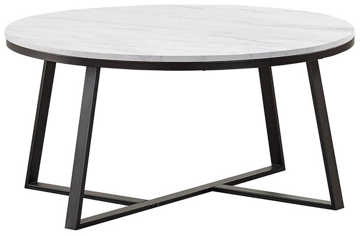 Hugo White And Matte Black Coffee Table 