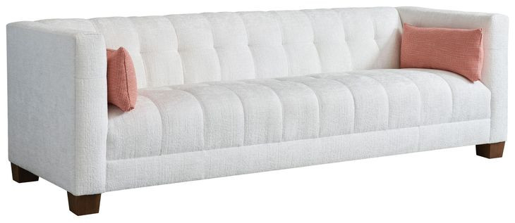 Emilia Kitano White 98" Sofa with Pillows
