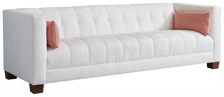 Emilia Kitano White 98" Sofa with Pillows
