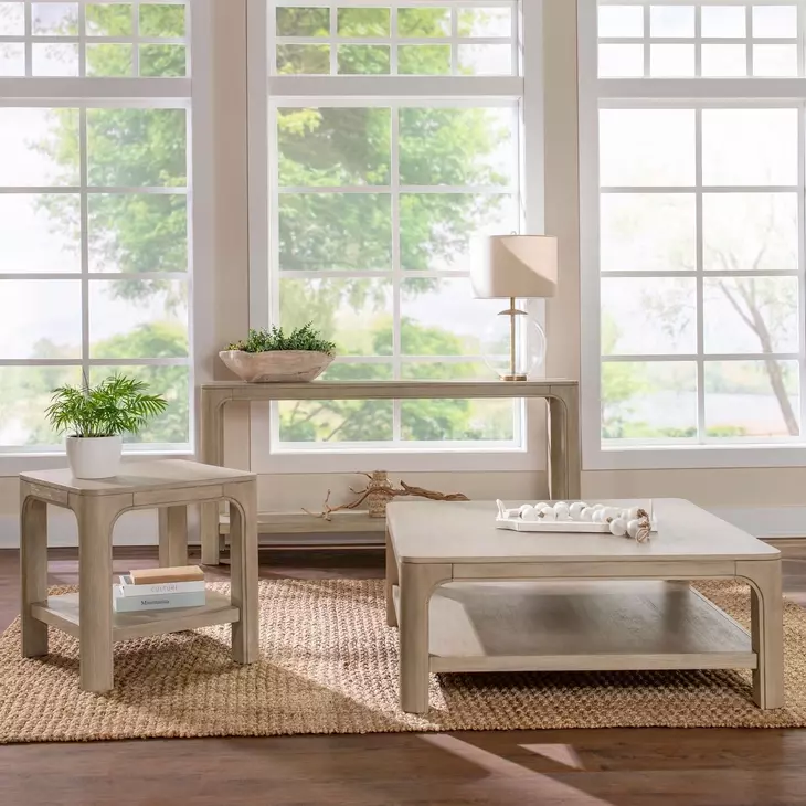 Solano Weathered Mango Square Occasional Table Set