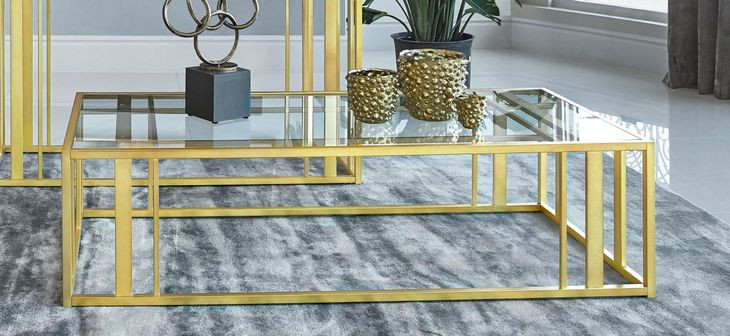 Adri Matte Brass Coffee Table
