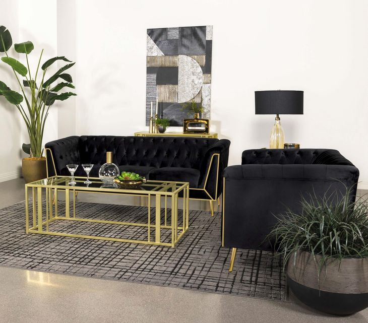Adri Matte Brass Coffee Table
