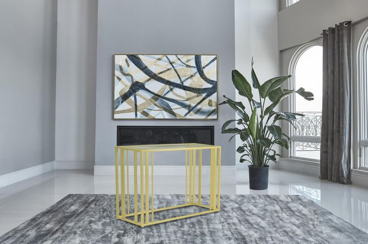 Adri Matte Brass Sofa Table