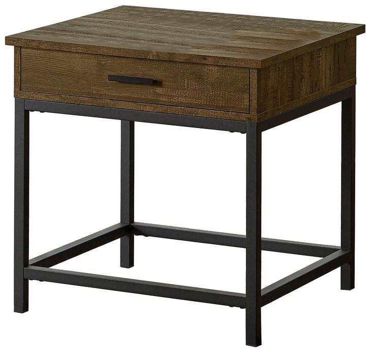 Byers Brown Oak And Sandy Black End Table 