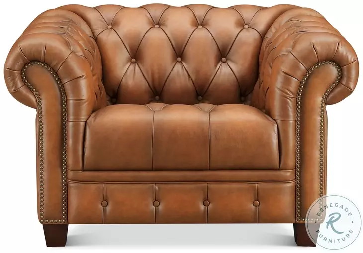 Haworth Saddle Brown Top Grain Leather Chair