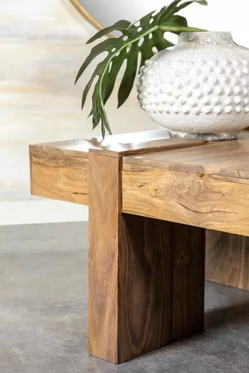 Skeet Natural Sheesham Coffee Table