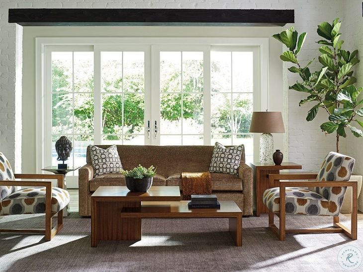 Kitano Dark Umber Cascade Rectangular Cocktail Table