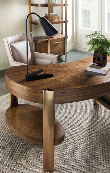 Eleana Medium Brown 61" Writing Desk