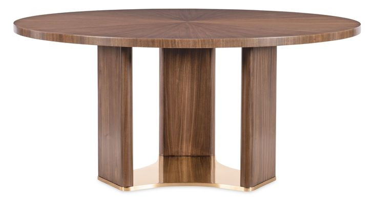 Eleana Medium Brown 66" Round Dining Table