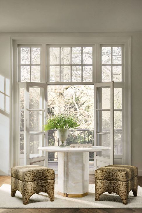 Eleana Beige 48" Round Dining Table