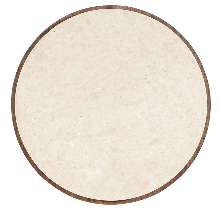 Eleana Medium Brown and Beige Round 22" Marble Top End Table