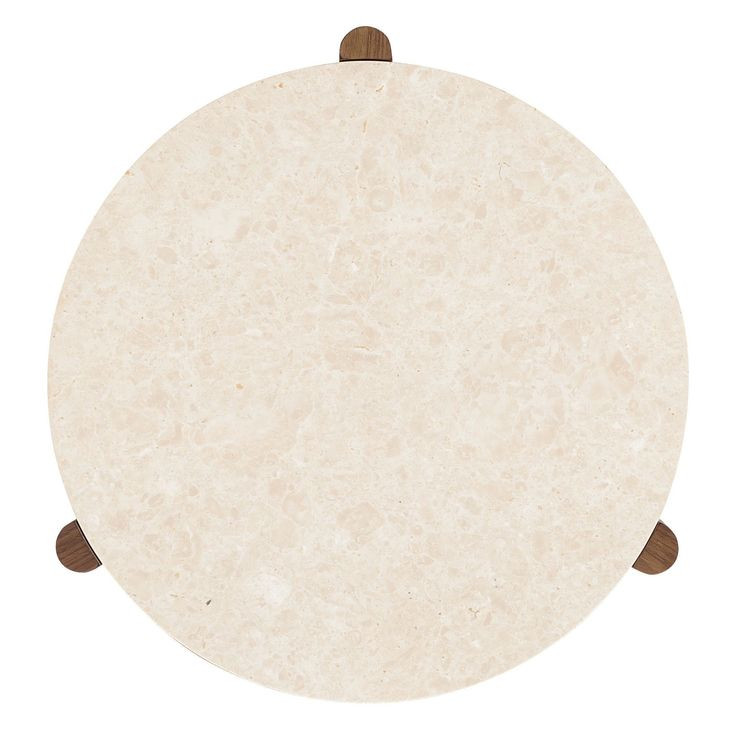 Eleana Medium Brown and Beige Round 25.5" Marble Top End Table