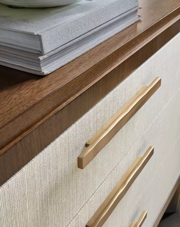 Solara Medium Brown and Cream 3 Drawer Accent Chest