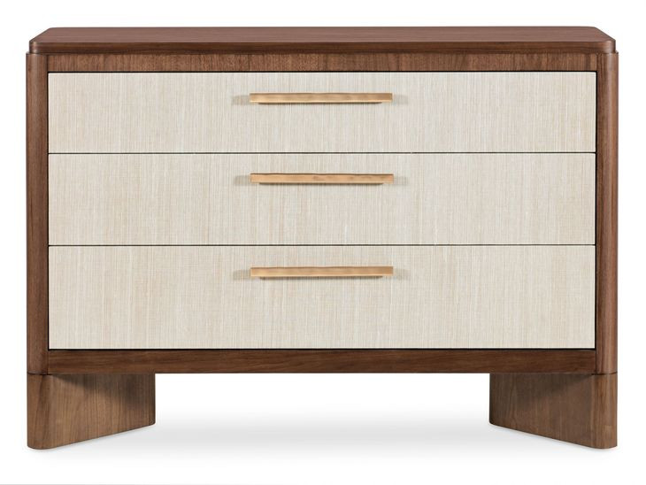 Eleana Medium Brown and Cream 3 Drawer Accent Chest