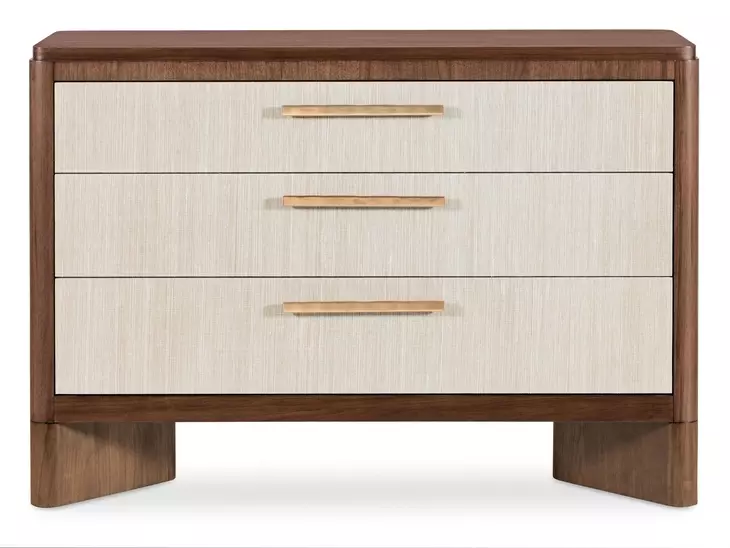 Solara Medium Brown and Cream 3 Drawer Accent Chest