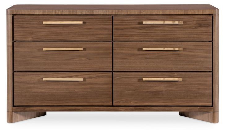 Solara Medium Brown 6 Drawer Dresser