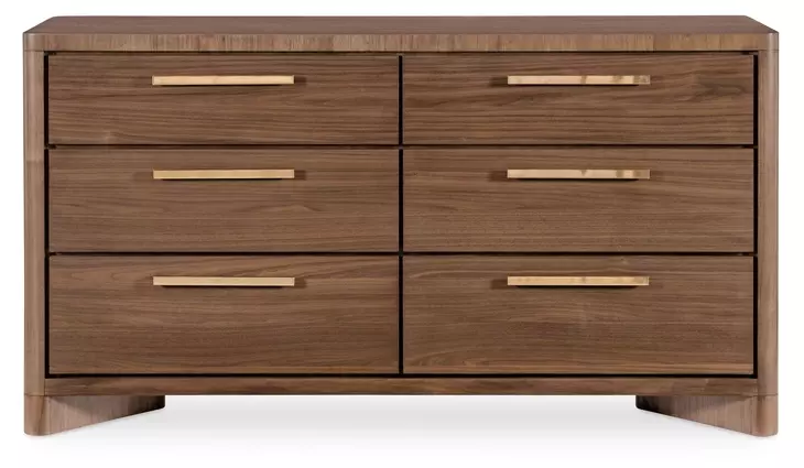 Solara Medium Brown 6 Drawer Dresser