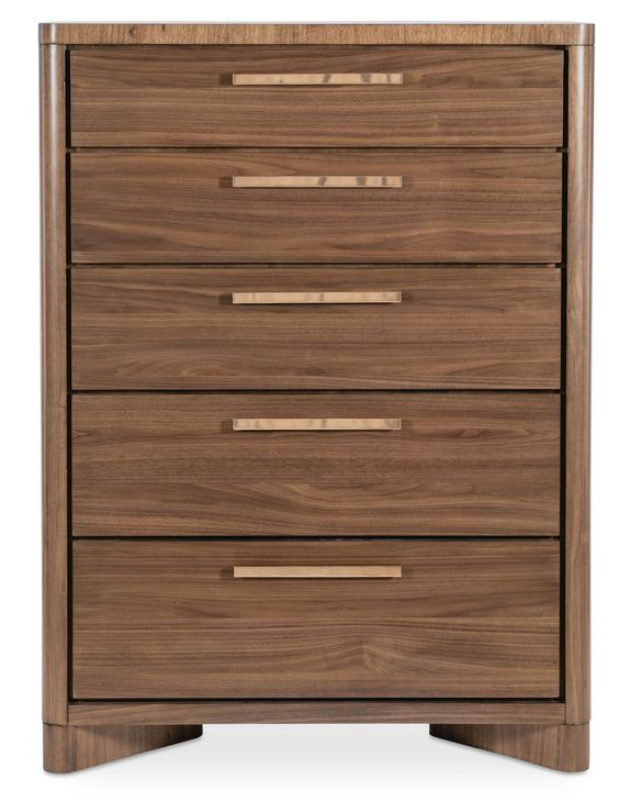Eleana Medium Brown 5 Drawer Chest