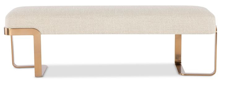 Eleana Beige Upholstered 59" Bed Bench