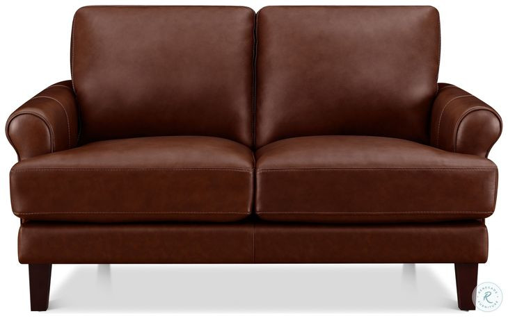 Soleil Brandy Leather 58" Loveseat