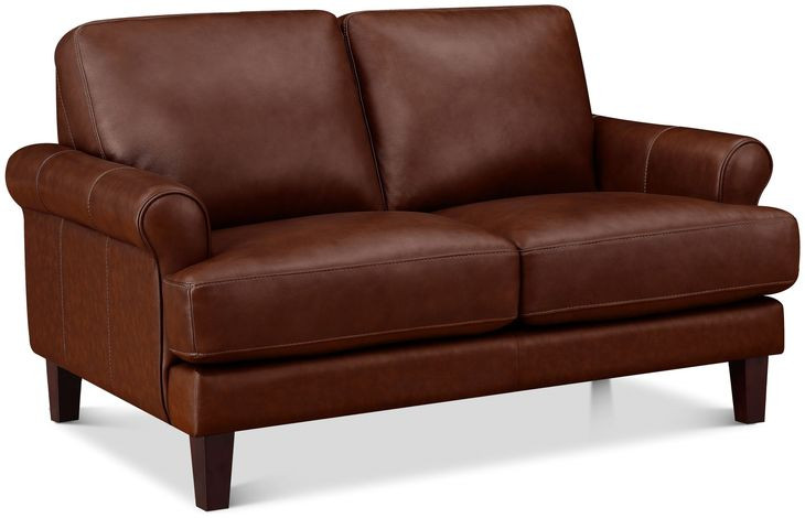 Soleil Brandy Leather 58" Loveseat