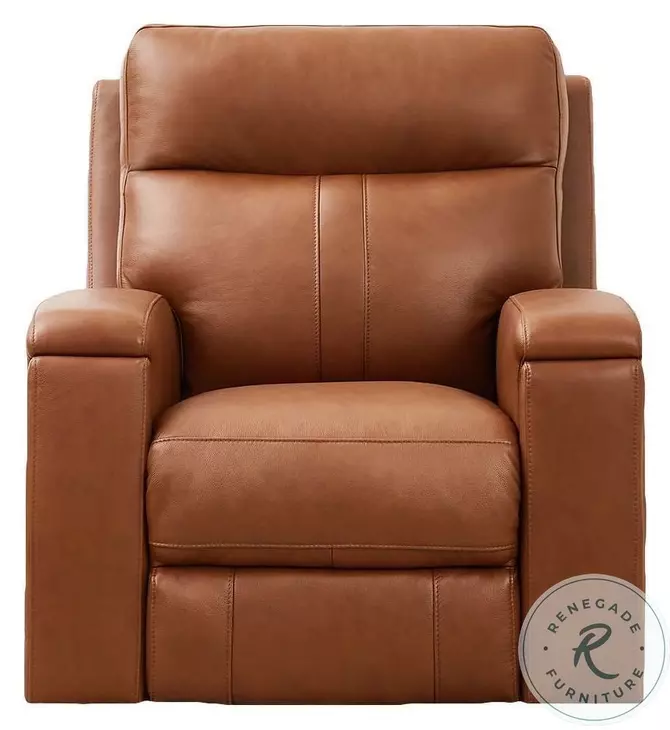 Varden Nutmeg Top Grain Leather Zero Gravity Power Recliner with Power Headrest