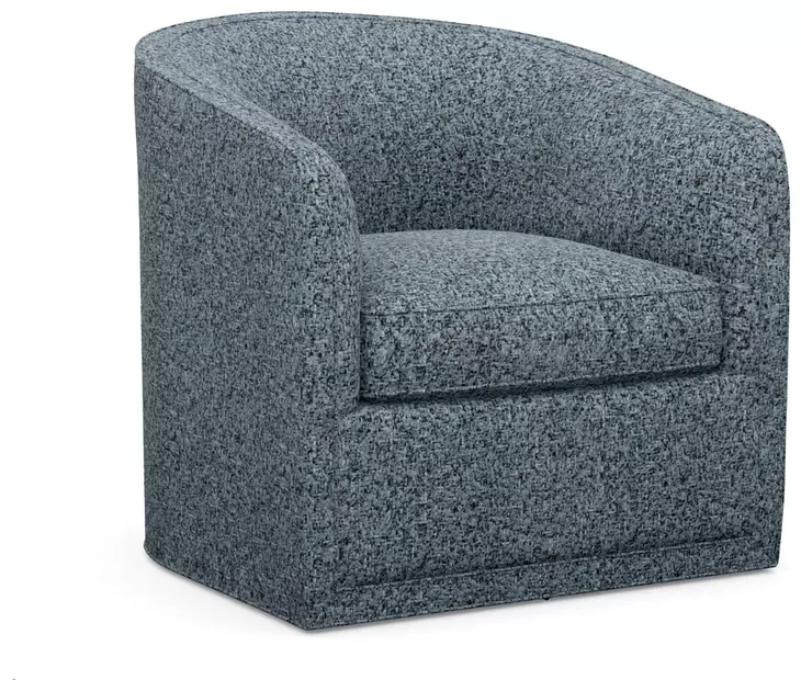 Los Altos Colton Blue Gray Upholstered Swivel Chair