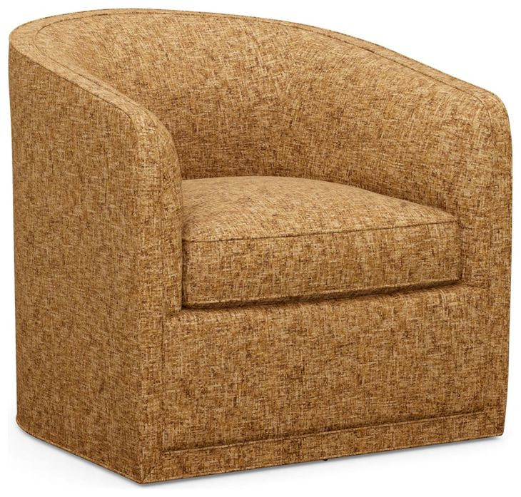 Los Altos Colton Orange Upholstered Swivel Chair