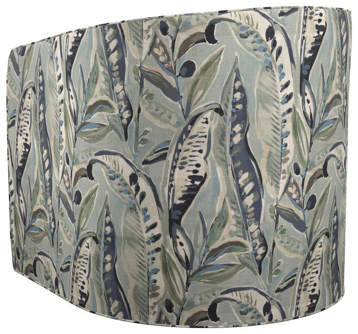 Los Altos Colton Botanical Blue Upholstered Swivel Chair