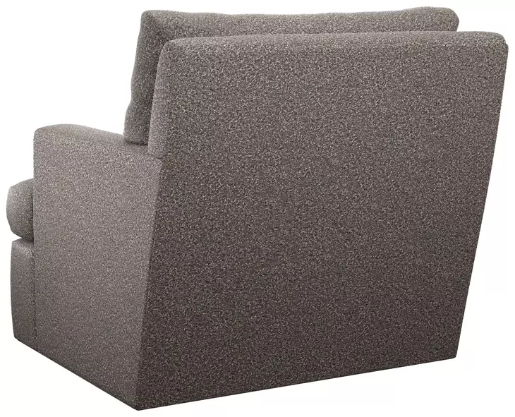Bandar Black Upholstered Swivel Chair