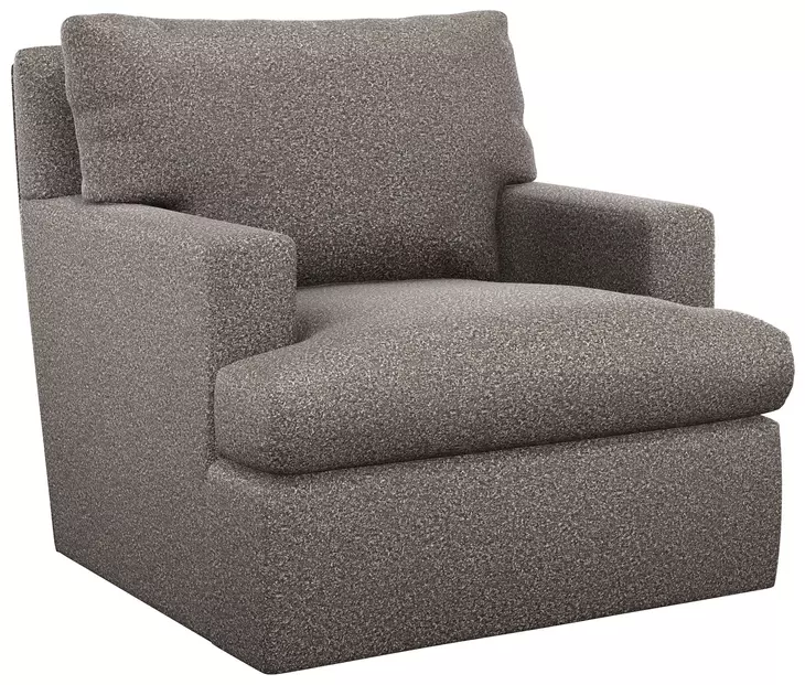 Bandar Black Upholstered Swivel Chair