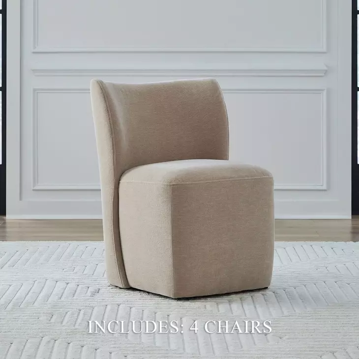 Dining Studio Wicker Upholstered Dining Chair Set of 4