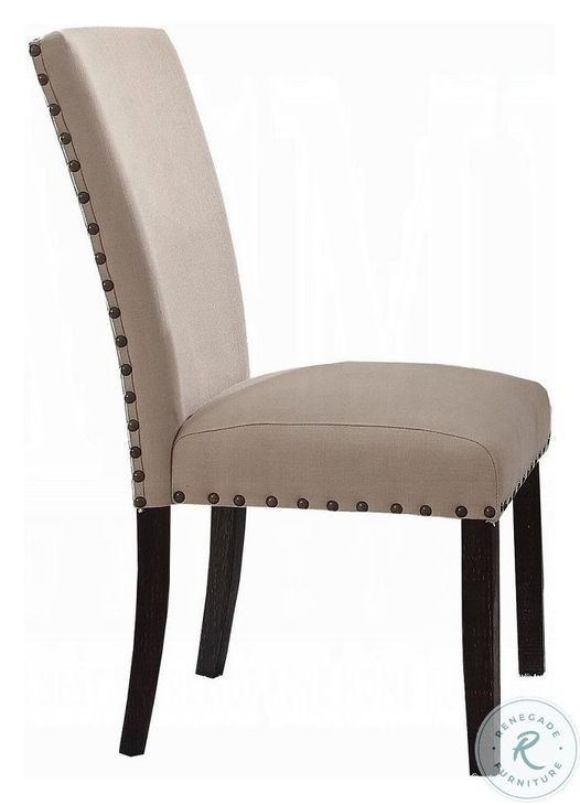 Nolan Linen Oak Side Chair Set of 2