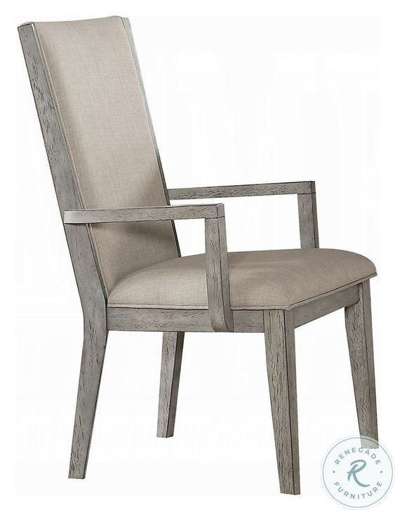 Rocky Gray Oak Arm Chair Set of 2
