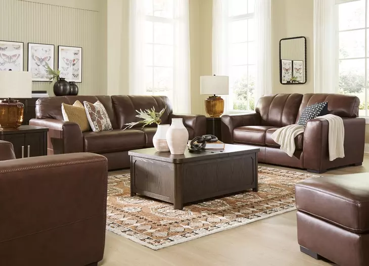 Creazzo Canyon Leather Living Room Set