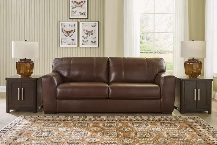 Creazzo Canyon Leather 95" Sofa