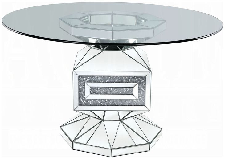 Noralie Clear 52" Round Dining Table