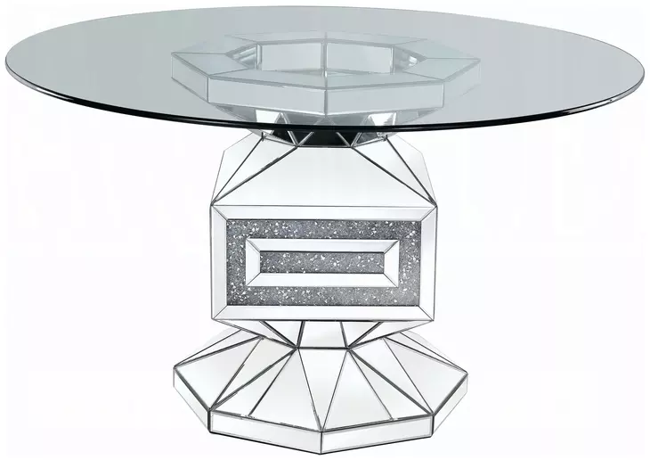 Noralie Clear 52" Round Dining Table