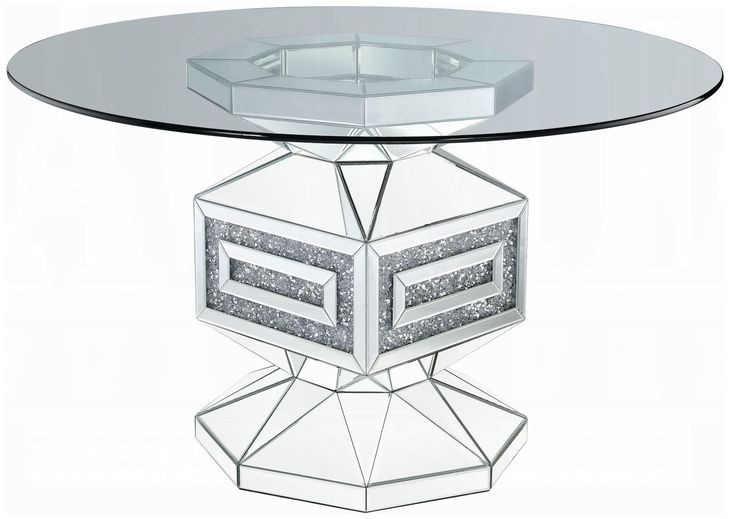 Noralie Clear 52" Round Dining Table