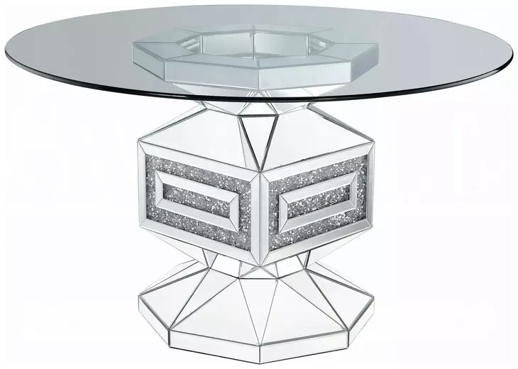 Noralie Clear 52" Round Dining Table