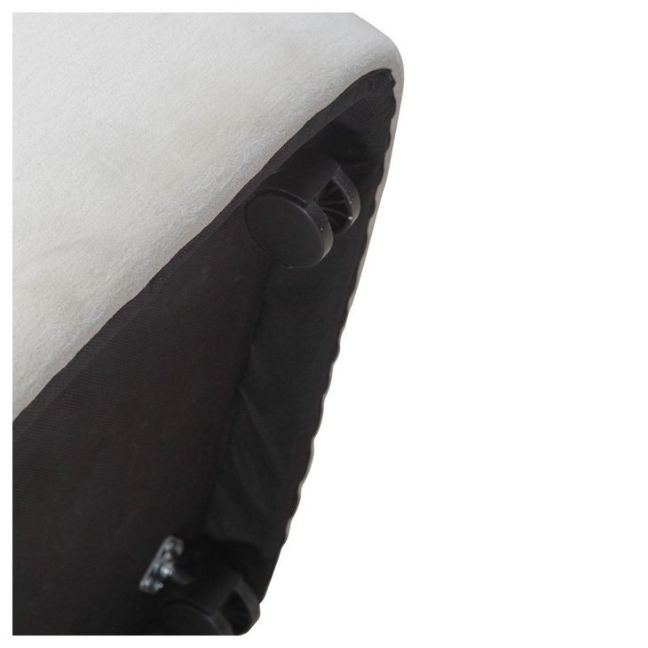 Accent Dining Ivory Upholstered Dining Chair with Casters