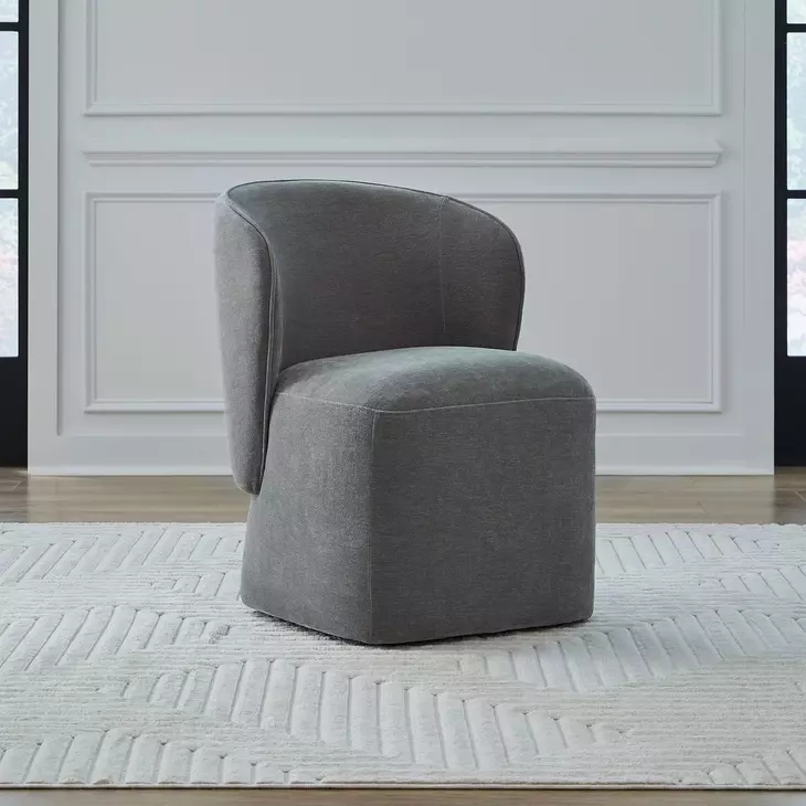 Dining Studio Sapphire Upholstered Dining Chair with Casters
